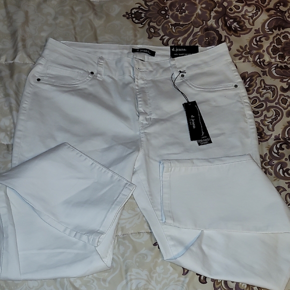 d. jeans Crisp White High Waist Skinny  Denim Pants Sz: 16 NWT - Picture 2 of 8